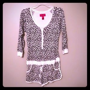 Victoria’s Secret PJ Leopard Romper Small